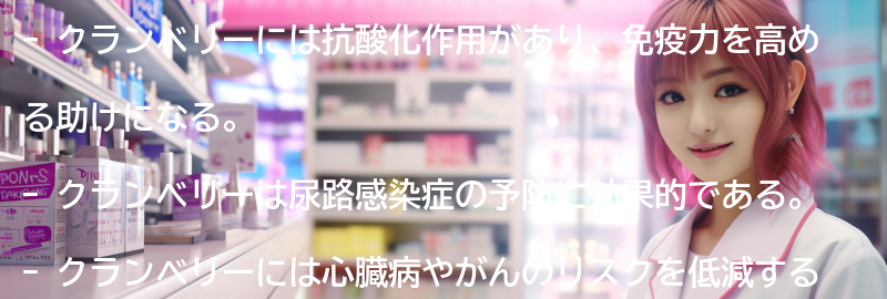 クランベリーの主な健康効果とは？の要点まとめ
