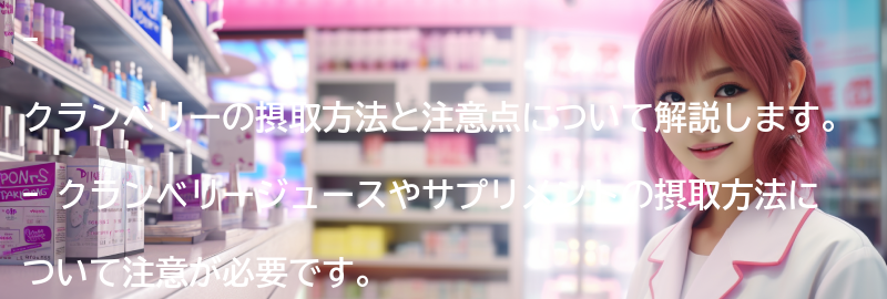 クランベリーの摂取方法と注意点の要点まとめ