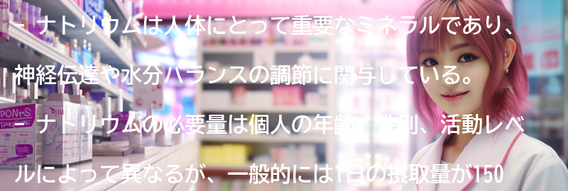 ナトリウムとは何か？の要点まとめ