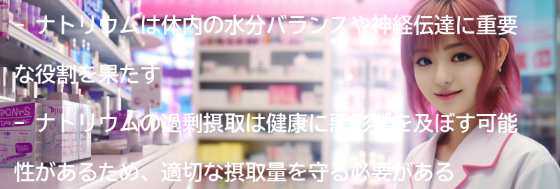 ナトリウムを含む食品の一覧の要点まとめ