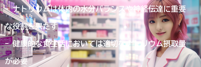 ナトリウムと健康的な食生活の関係の要点まとめ
