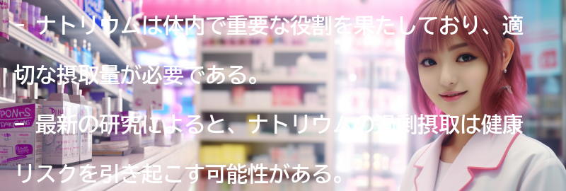 ナトリウムに関する最新の研究と情報の要点まとめ