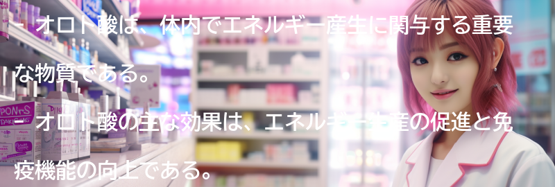 オロト酸を含む食品とサプリメントの紹介の要点まとめ