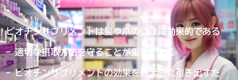 ビオチンサプリメントの効果的な使い方の要点まとめ