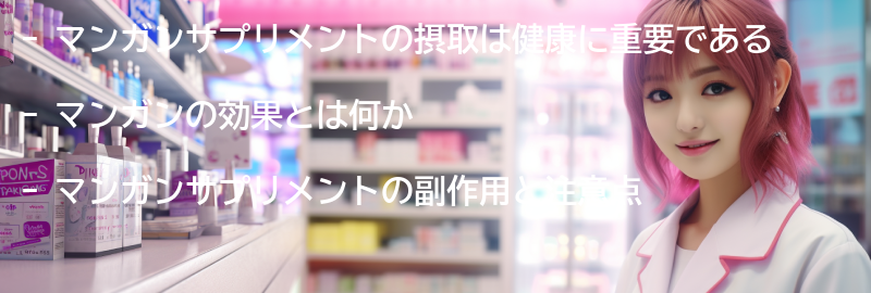 マンガンサプリメントの副作用と注意点の要点まとめ