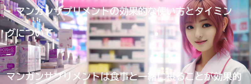 マンガンサプリメントの効果的な使い方とタイミングの要点まとめ