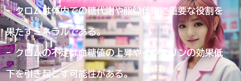クロムの重要性と身体への影響の要点まとめ