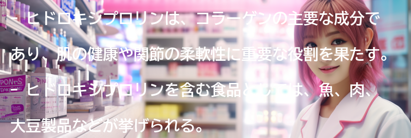 ヒドロキシプロリンを含む食品とサプリメントの要点まとめ