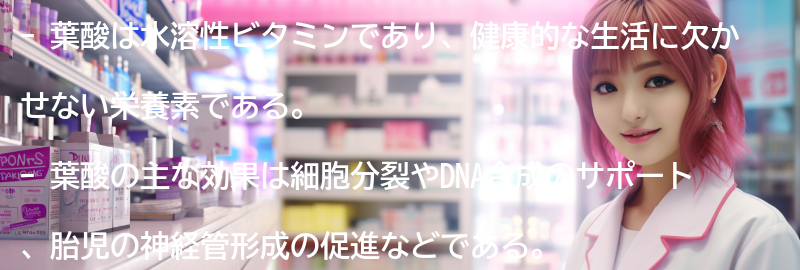 葉酸と健康的な生活の要点まとめ