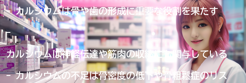 必須ミネラルとしてのカルシウムの役割の要点まとめ